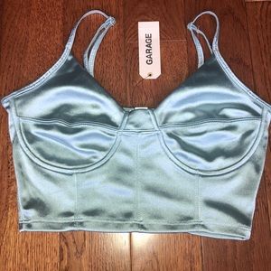 Brand new satin bustier cami